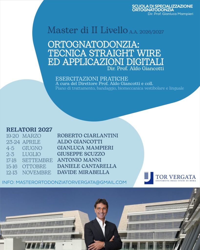 ORTOGNATODONZIA: TECNICA STRAIGHT WIRE ED APPLICAZIONI DIGITALIA.A 2026 – 2027